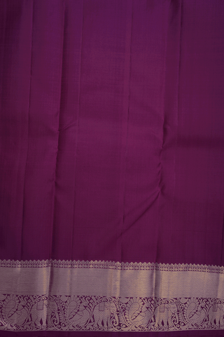 Peacock Zari Motifs Plum Purple Kanchipuram Silk Saree