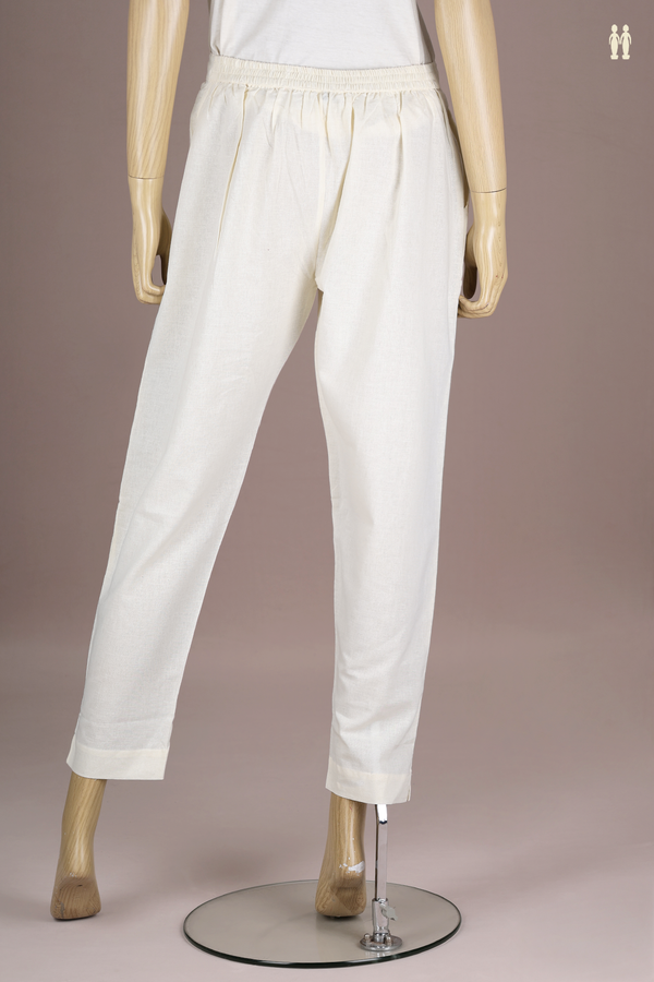 Plain Beige Cotton Adjustable Bottom