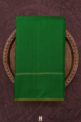 Plain Emerald Green Kanchipuram Silk Saree