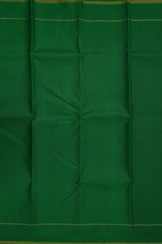 Plain Emerald Green Kanchipuram Silk Saree
