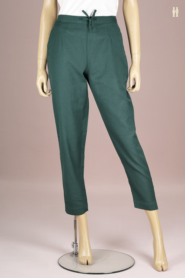 Plain Forest Green Cotton Adjustable Bottom