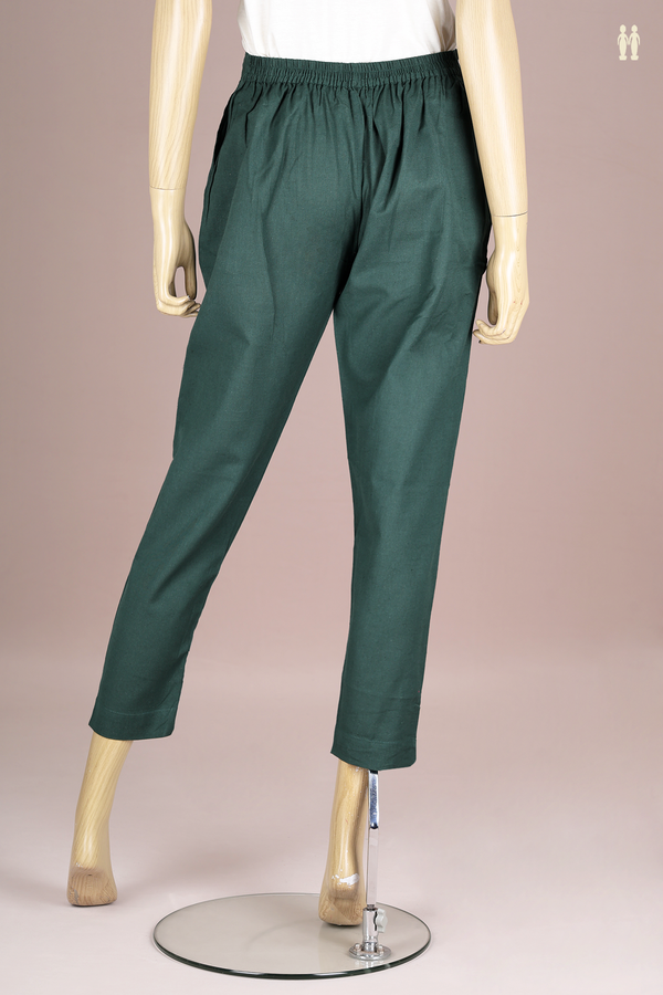 Plain Forest Green Cotton Adjustable Bottom