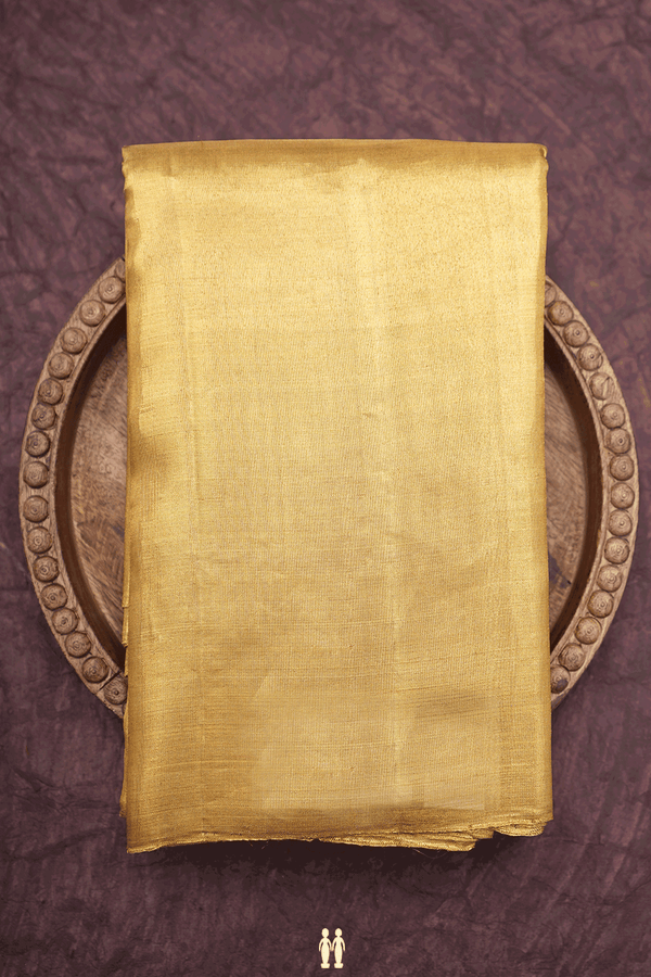 Plain Gold Tissue Kanchipuram Silk Saree