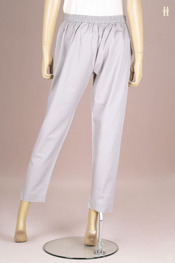 Plain Grey Cotton Adjustable Bottom
