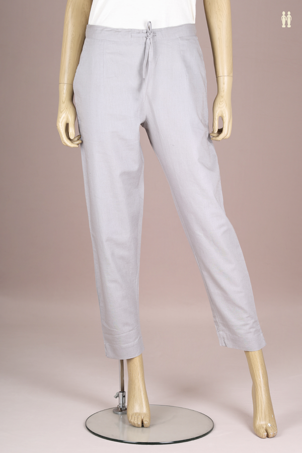 Plain Grey Cotton Adjustable Bottom