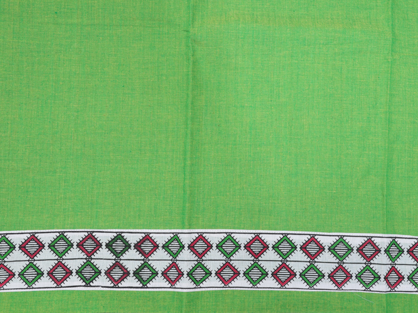 Plain Parrot Green Cotton Salwar Material