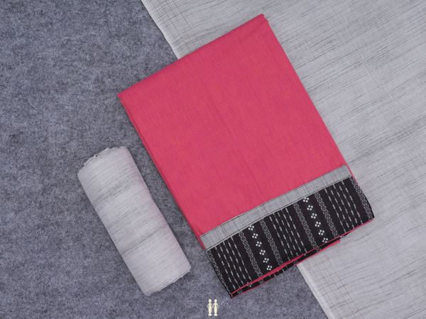 Plain Pink Cotton Salwar Material