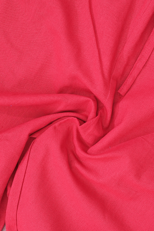 Plain Red Cotton Adjustable Bottom