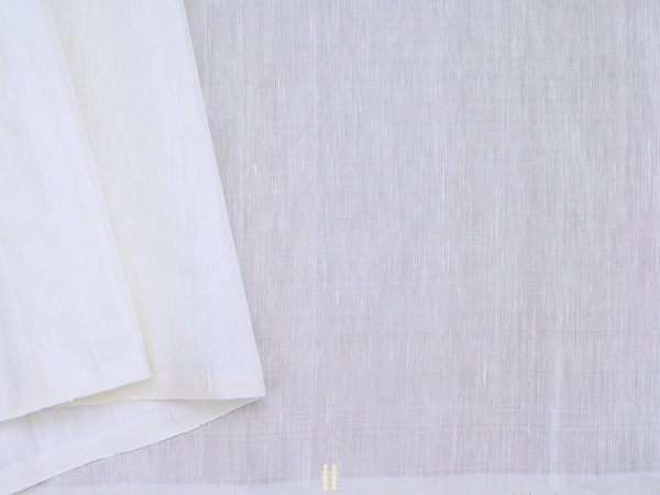 Plain White Raw Silk Blouse Material