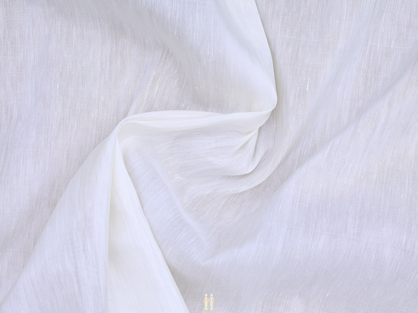 Plain White Raw Silk Blouse Material