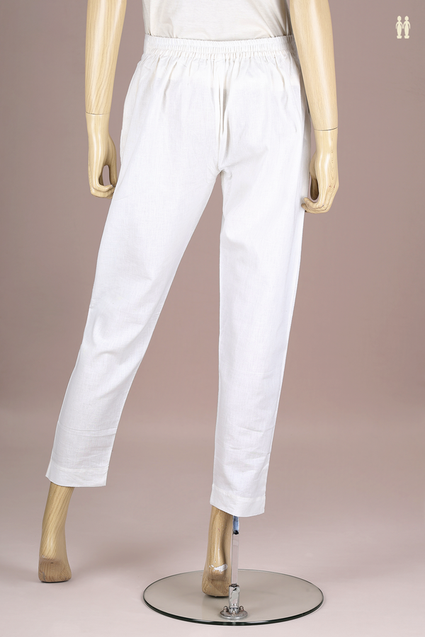 Plain White Cotton Adjustable Bottom