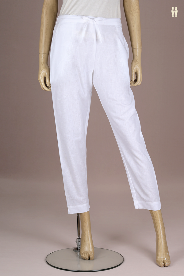 Plain White Cotton Adjustable Bottom