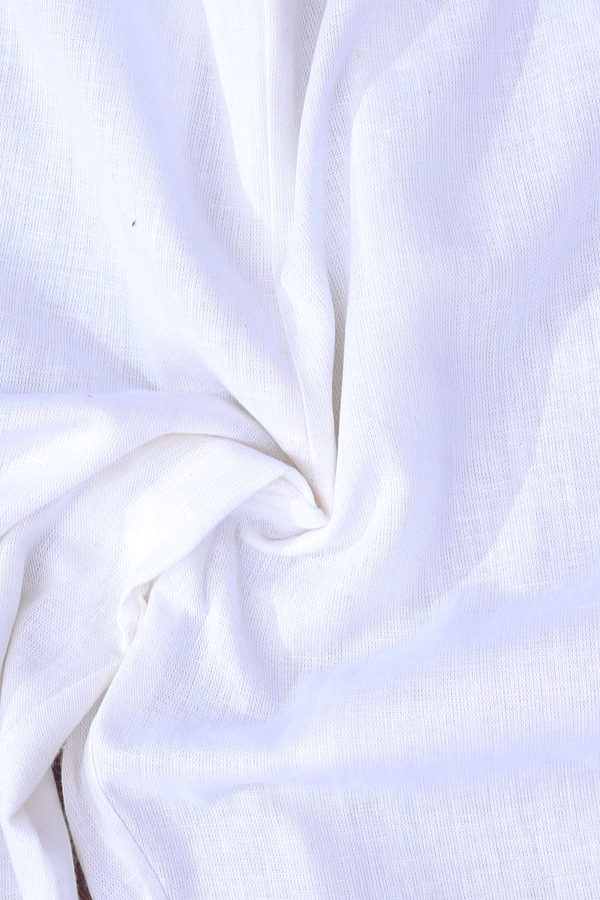 Plain White Cotton Adjustable Bottom