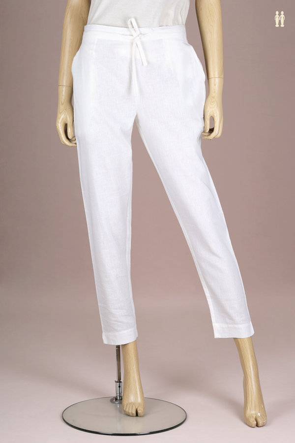 Plain White Cotton Adjustable Bottom
