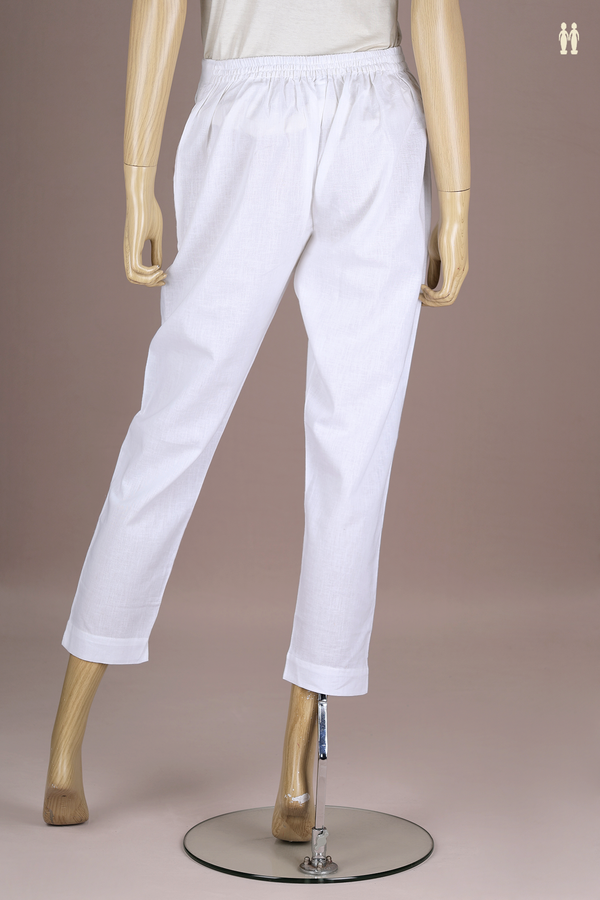 Plain White Cotton Adjustable Bottom