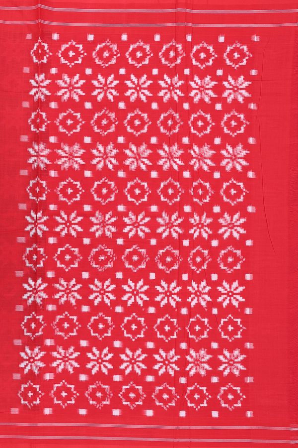 Pochampally Cotton Saree In Black With Checks Design