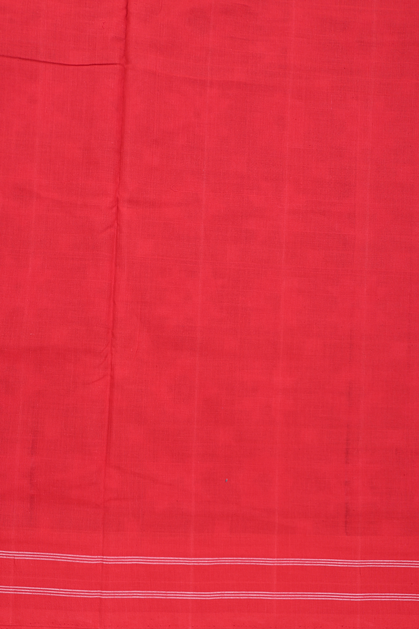 Pochampally Cotton Saree In Black With Checks Design