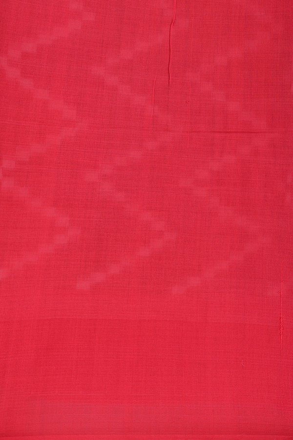 Pochampally Cotton Saree In Black With Chevron Design