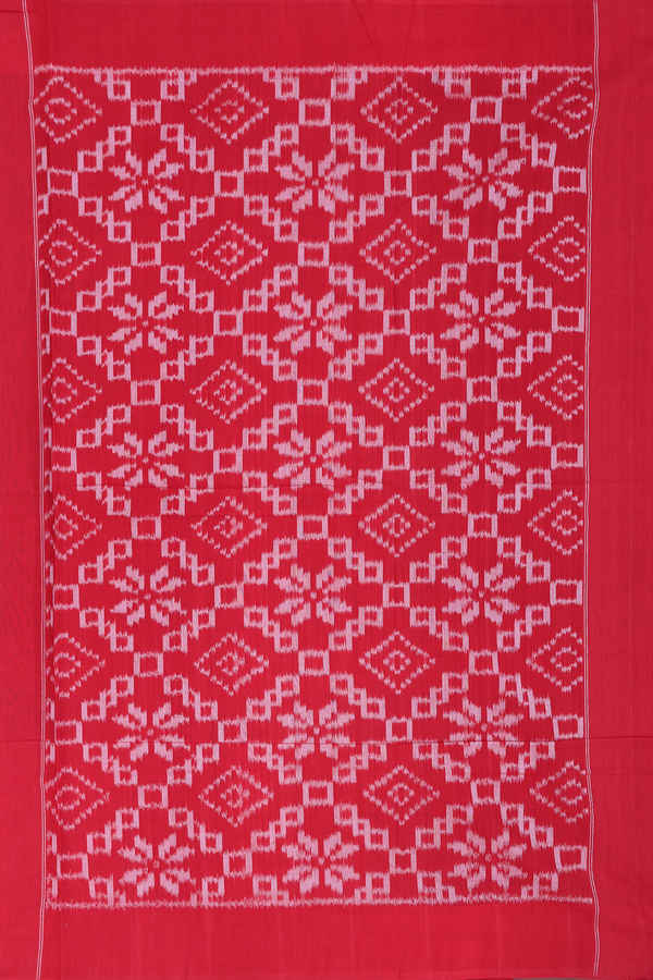 Pochampally Cotton Saree In Black With Printed Design