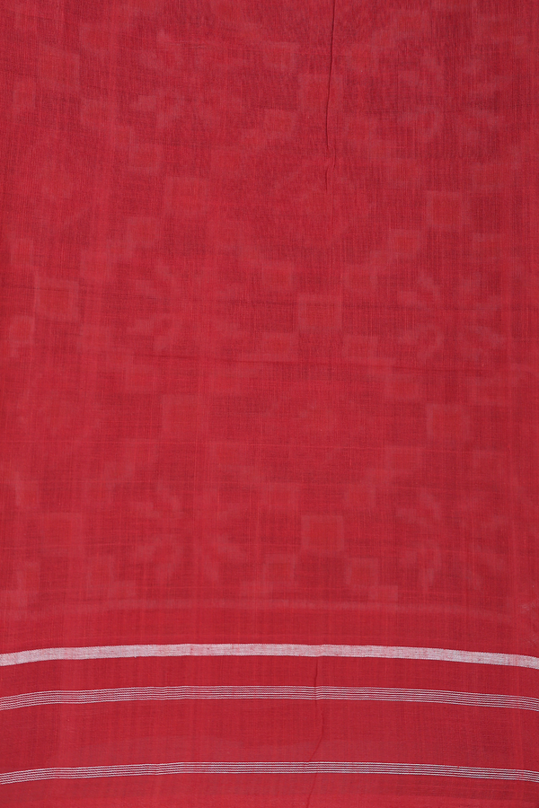 Pochampally Cotton Saree In Black With Printed Design