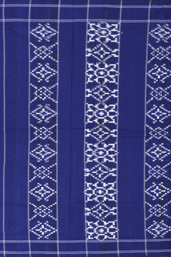 Pochampally Cotton Saree In Blue With Printed Design