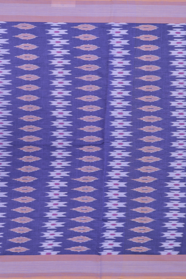 Pochampally Cotton Saree In Blue With Printed Design