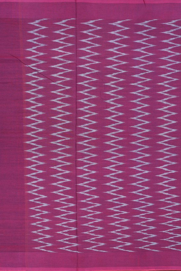 Pochampally Cotton Saree In Brick Red With Printed Design