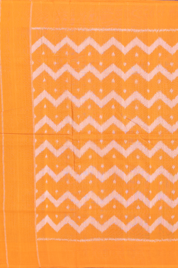 Pochampally Cotton Saree In Burgundy Red With Printed Design