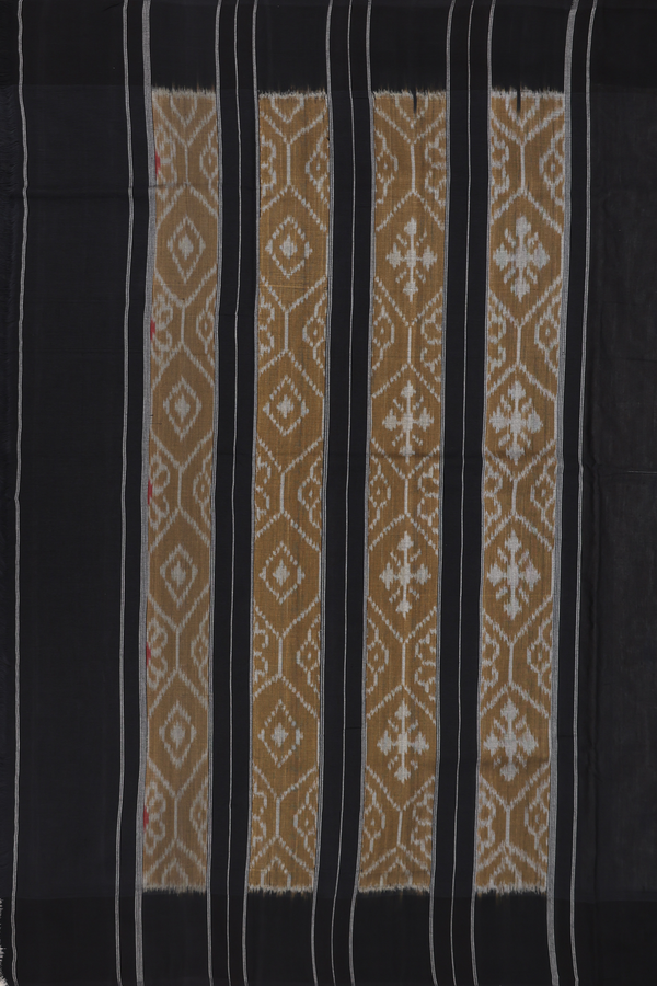 Pochampally Cotton Saree In Cream Color With Allover Design