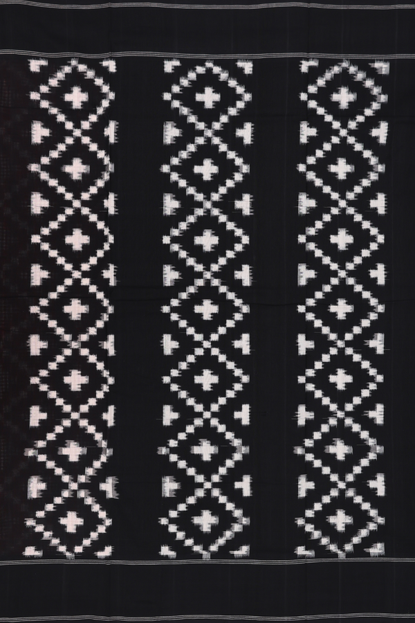 Pochampally Cotton Saree In Crimson Red With Diamond Design