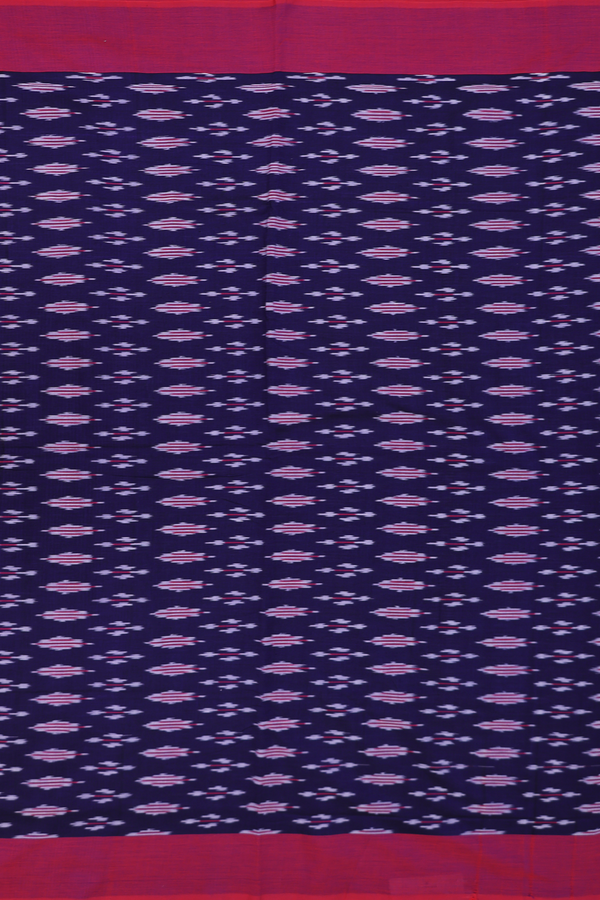 Pochampally Cotton Saree In Dark Purple With Printed Design