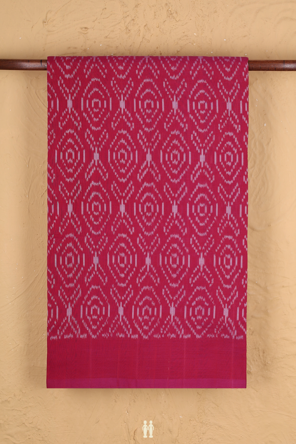 Pochampally Cotton Saree In Pink With Printed Design