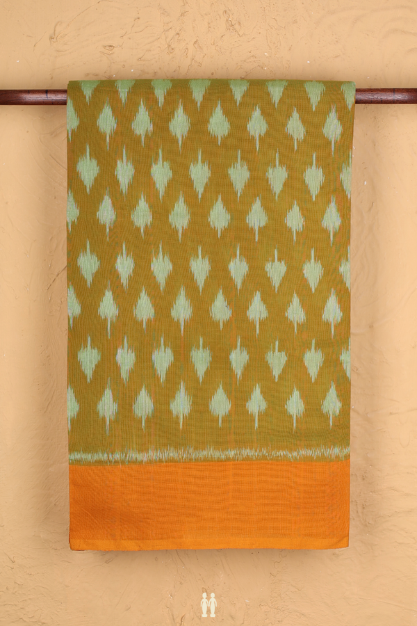 Pochampally Cotton Saree In Dual Tone With Printed Design