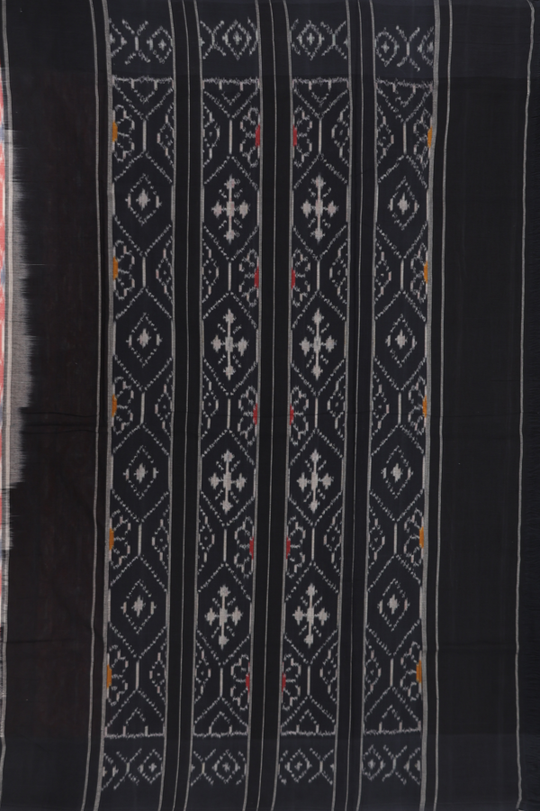 Pochampally Cotton Saree In Dusty Red With Allover Design