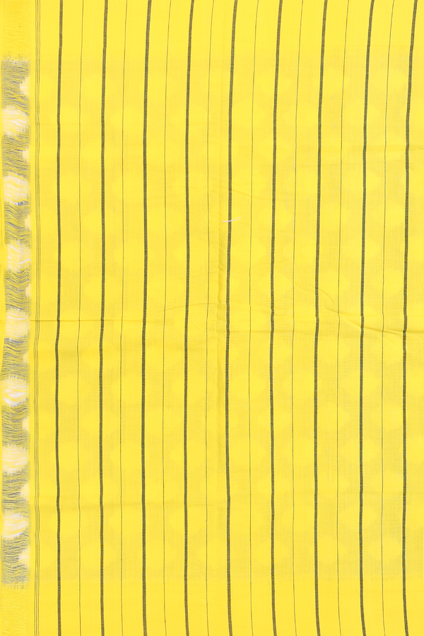 Pochampally Cotton Saree In Grey With Printed Buttas