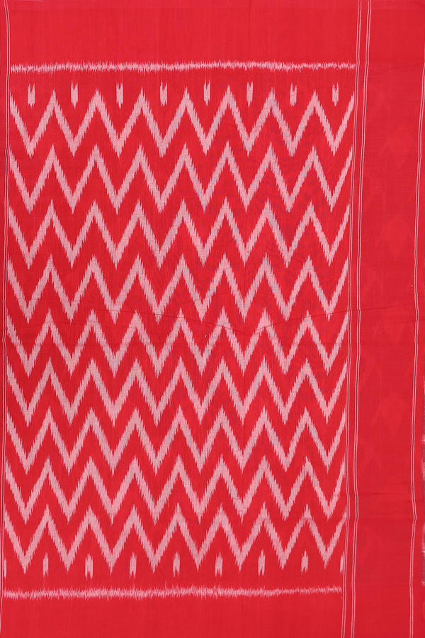 Pochampally Cotton Saree In Grey With Ikat Design