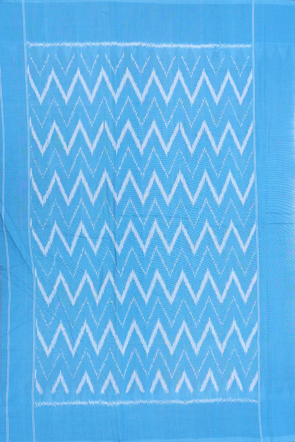 Pochampally Cotton Saree In Grey With Printed Buttis