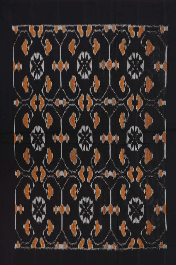 Pochampally Cotton Saree In Grey With Tree Design