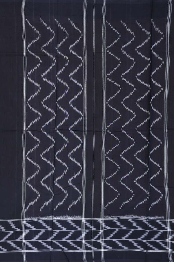 Pochampally Cotton Saree In Honey Orange With Checks Design