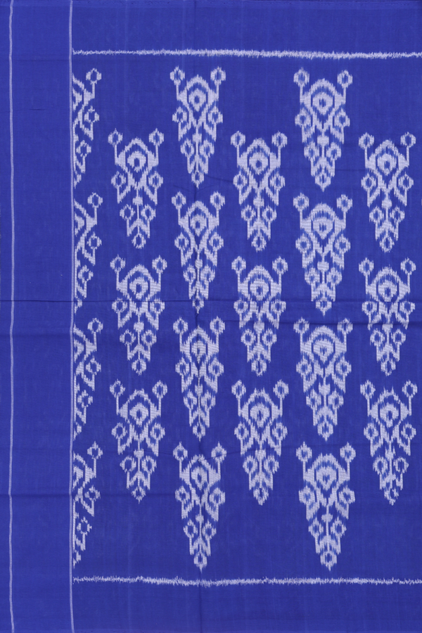 Pochampally Cotton Saree In Mehendi Green With Allover Design