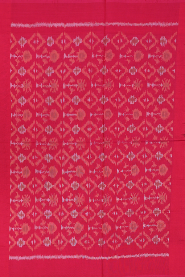 Pochampally Cotton Saree In Navy Blue With Allover Design