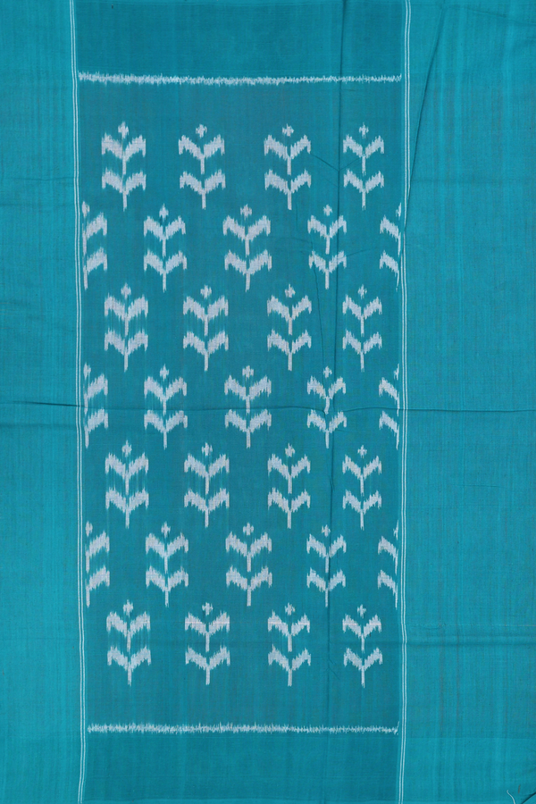 Pochampally Cotton Saree In Orange With Allover Design