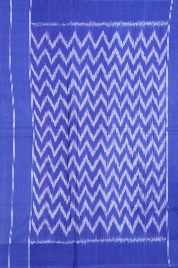 Pochampally Cotton Saree In Pink With Chevron Design