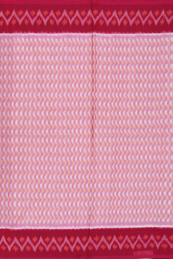 Pochampally Cotton Saree In Pink With Printed Design