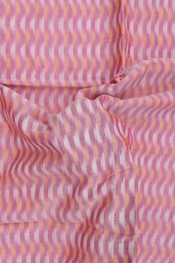 Pochampally Cotton Saree In Pink With Printed Design