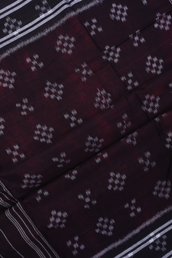 Pochampally Cotton Saree In Red With Allover Design