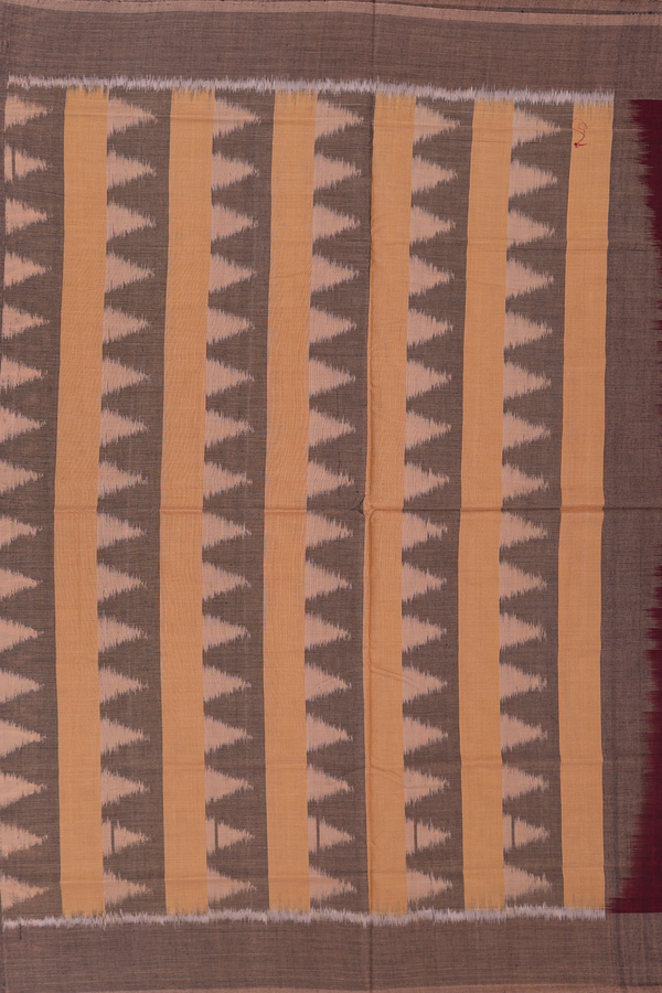 Pochampally Cotton Saree In Red With Printed Design