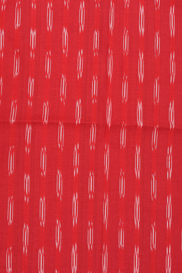 Pochampally Cotton Saree In Royal Blue With Chevron Design