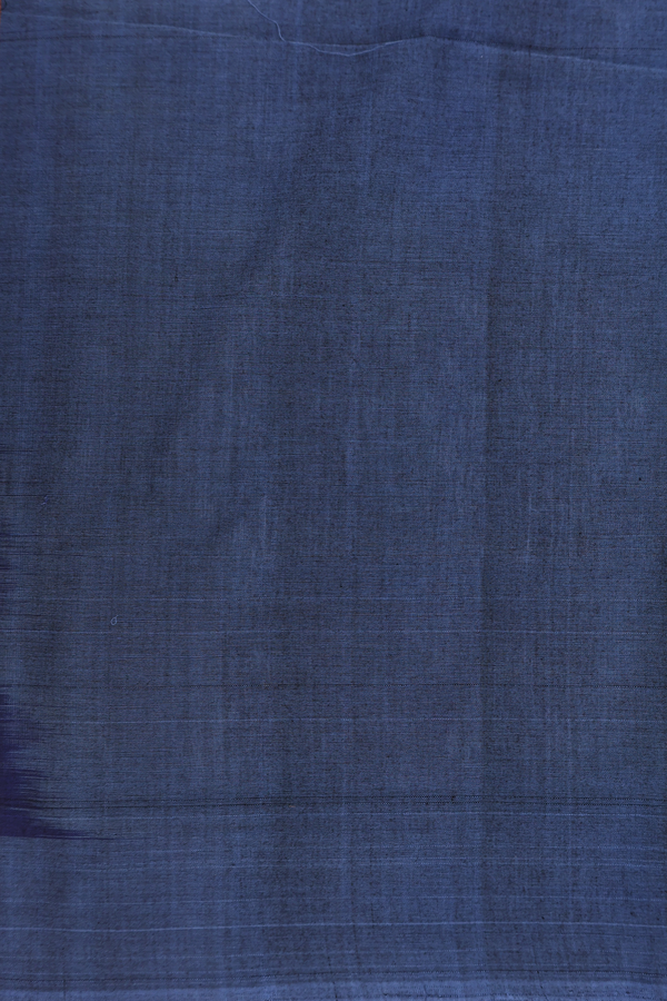 Pochampally Cotton Saree In Royal Blue With Ikat Design