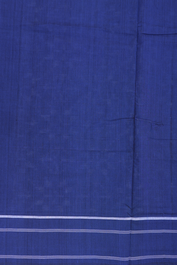 Pochampally Cotton Saree In Royal Blue With Printed Design